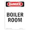 Signmission Safety Sign, OSHA Danger, 14" Height, Rigid Plastic, Portrait Boiler Room, Portrait OS-DS-P-1014-V-1049 - alternate 1
